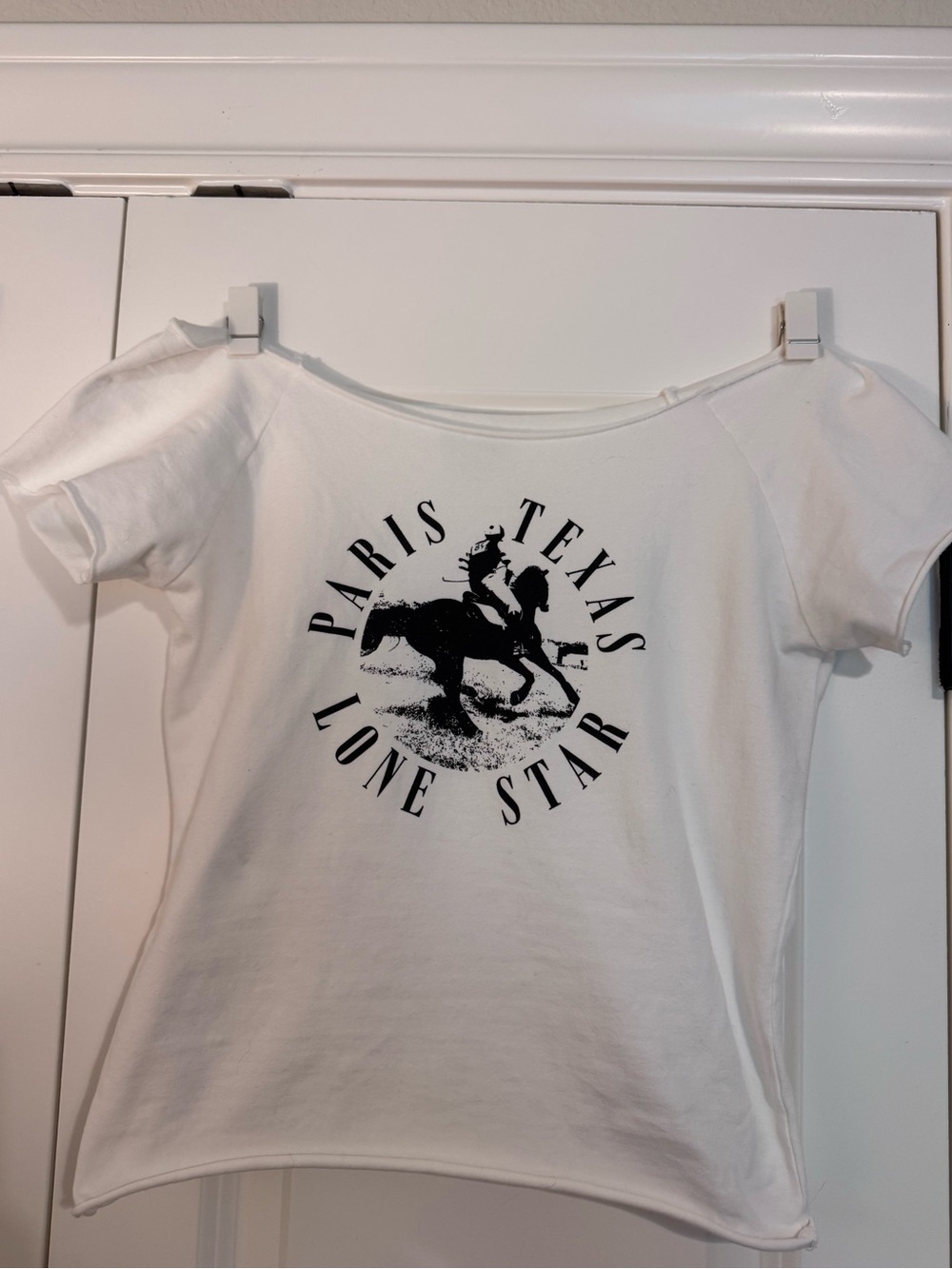 John Galt/Pac-Sun Off-Shoulder Cropped Western Graphic Tee